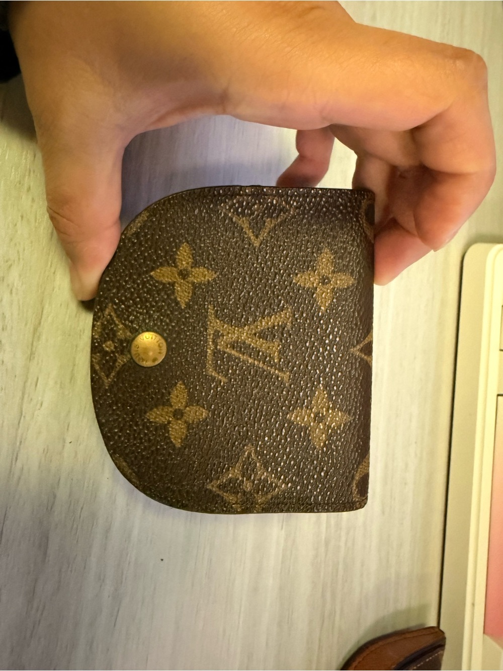Louis Vuitton Monogram Small Coin Case in Brown and Gold